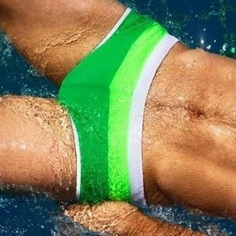 

HaleyChan Men's Stitching Swimming Briefs Swim Boxer Trunks Quick Dry Watershorts Beachshorts Sexy Swimwear Pants Shorts Beach