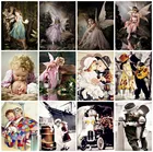 HUACAN 5D DIY Алмазная картина принцесса полная дрель квадратный вышитый бриллиантами Ангел картина Стразы Декор для дома