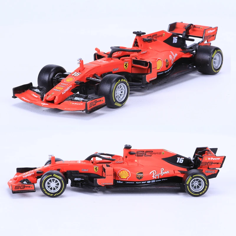 Bburago 1/43 1:43 SF90 Ferrari Leclerc Vettel No5 No16 F1 формула 1 гоночный автомобиль литье под давлением дисплей пластиковая модель детская игрушка