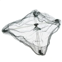 1 pcs fishing net practical fish net foldable mesh baits trap cast crab shrimp cage fishing gadgets