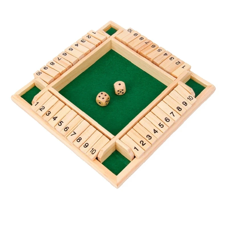 

2021 New 4 Sided Shut The Box Board Game Number Drinking Game for Party Club Table Game Home Leisure and Indoor Entertainment