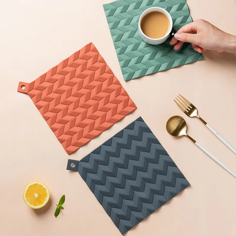 Квадратная силиконовая подставка в скандинавском стиле изоляционная креативное