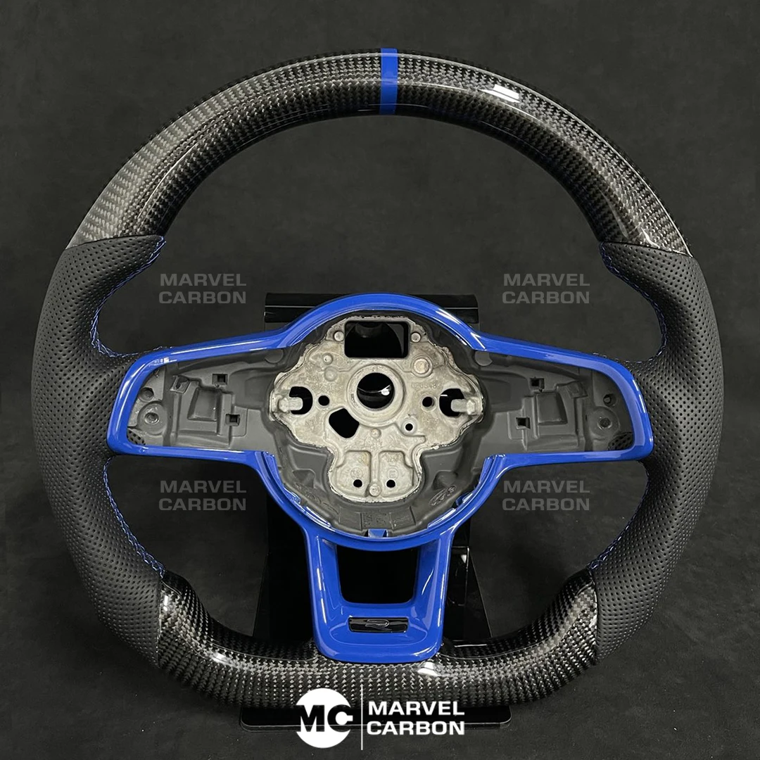 

100% натуральное углеродное волокно рулевое колесо, совместимое с VW GTI