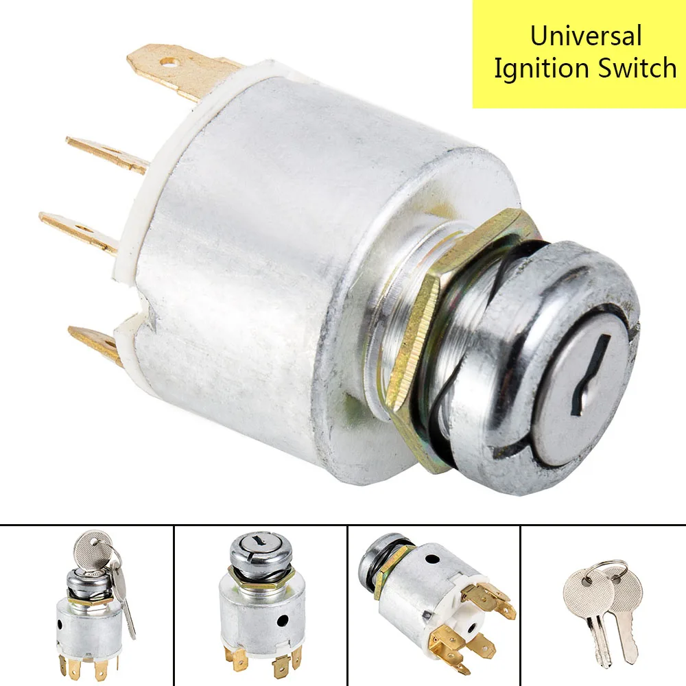 12V универсальный переключатель зажигания и 2 ключа-лодка автомобиль газонокосилка классический/комплект автомобиля