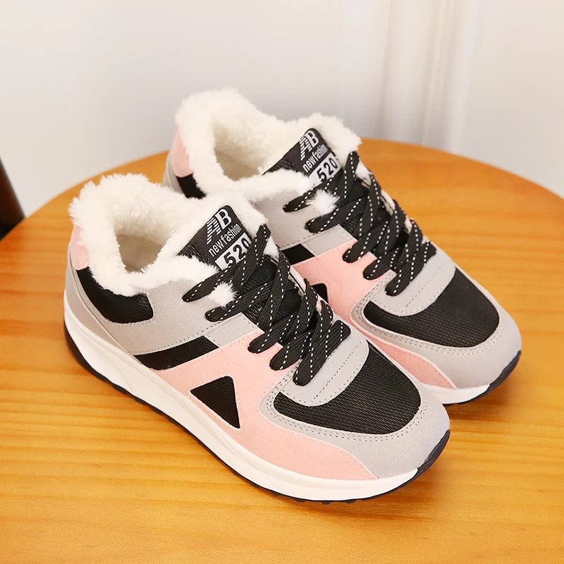 

2021 Women Boots Waterproof Winter Shoes Women Snow Boots Platform Ankle Winter Sports Shoes With Thick Fur Heels Botas Mujer