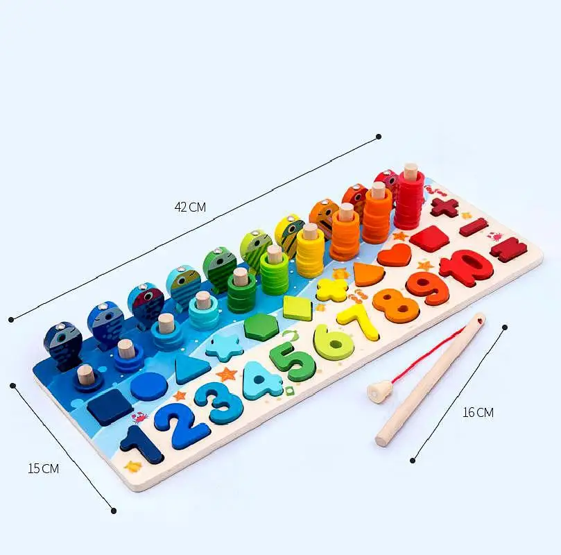 Подсчет в виде геометрических фигур дошкольного возраста Деревянные игрушки