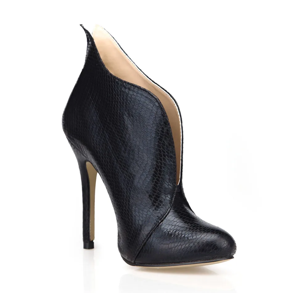 

Snakeskin Women Stiletto Thin High Heel Ankle Boots Round Toe Fashion Sexy Evening Dress Party Ball Lady Bootie 3CBT-i3