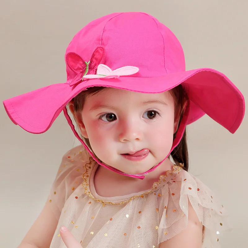 Летняя шляпа для девочек Панама от солнца пляжные кепки с большими полями