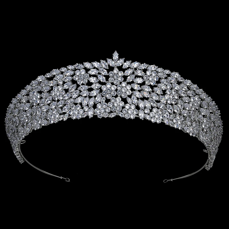 

Tiaras and Crown HADIYANA Lujo discreto Vintage Wedding Hair Accessories Hair Jewelry Zircon BC5720 Accesorios para el cabello