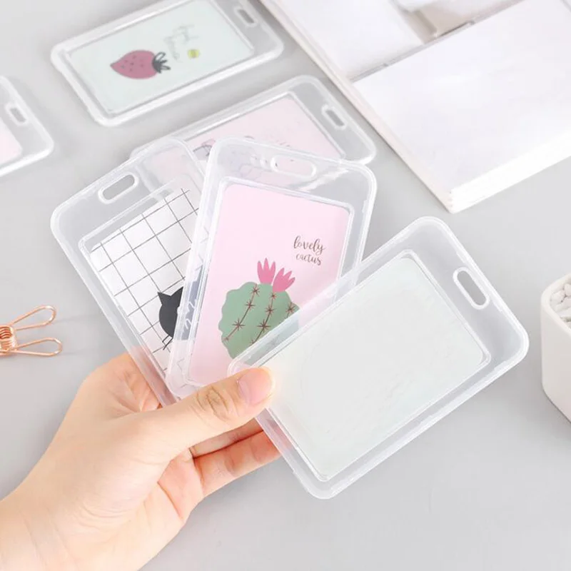 

Work ID Card Holder Case Cartoon Fruit Cute Kids Bus Card Wallet Travel Men Women Bank Card Protector Cover Box Bag