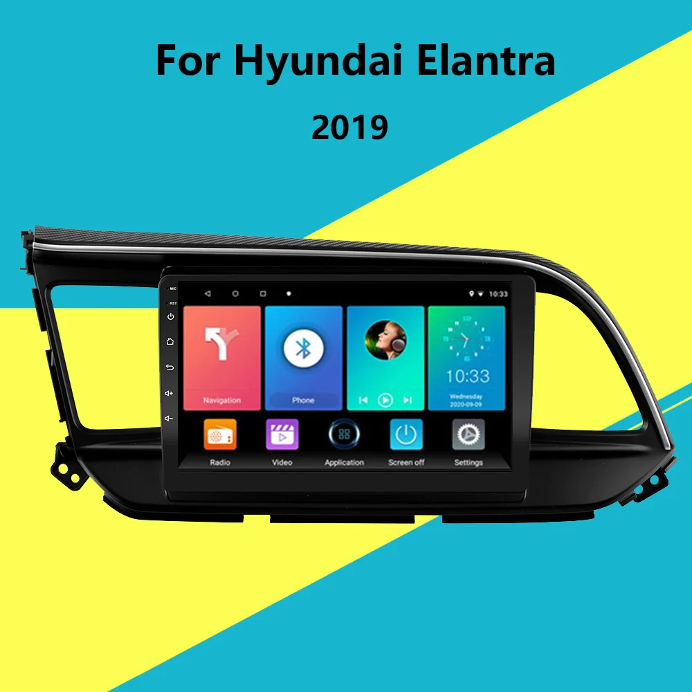 Для Hyundai Elantra 2019 2.5D 9-дюймовый экран Android автомобильный радиоприемник с навигацией