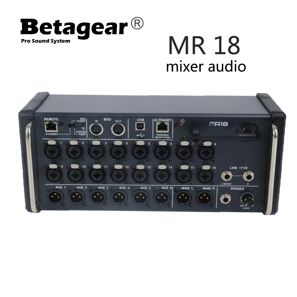 Betagear 18 каналов Mr18 миксер аудио Dj оборудование микшерный пульт Studio Wi Fi Usb Цифровой