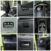 carbon fiber look accessories interior refit kit dashboard front water cup holder cover trim fit for suzuki jimny 2019 2022