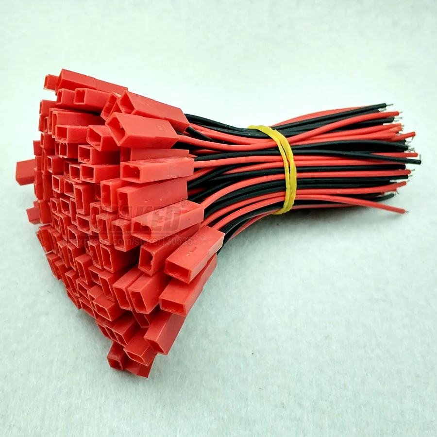 10 пар 100 мм Штекерный и гнездовой разъем JST для аккумулятора RC 2-контактный