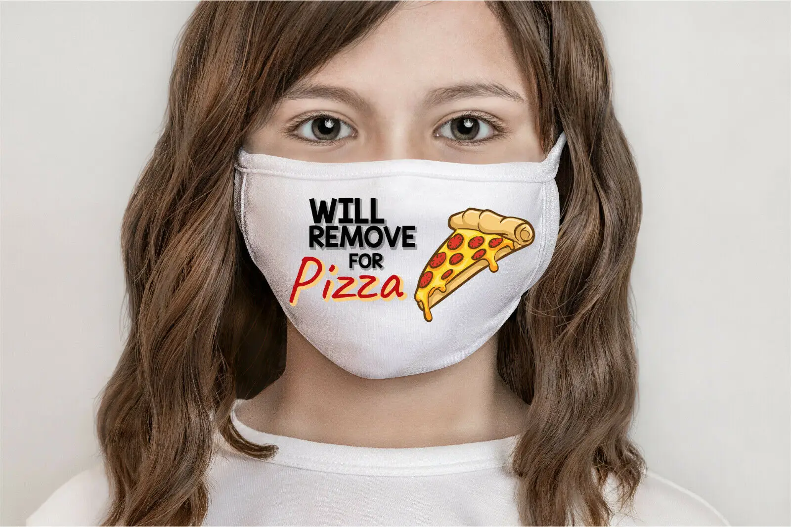 

Pizza Face Mask Funny Reusable Washable Cover Protection Birthday Christmas Gift