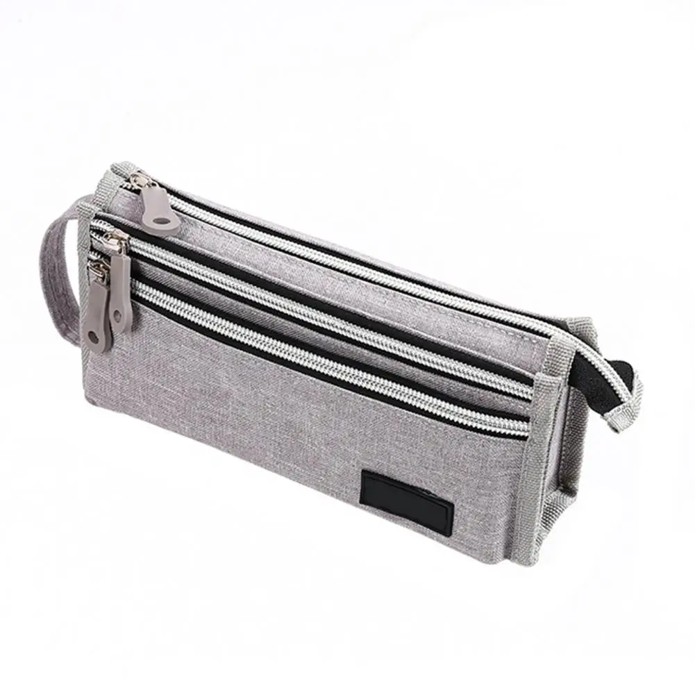 

Large Capacity Canvas Pencil Case Pen Bag Student Stationery Box Zipper Pouch