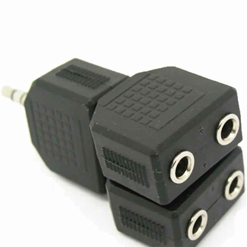 Разветвитель для наушников с двойным разъемом 3 5 мм адаптер 1 штекером на 2