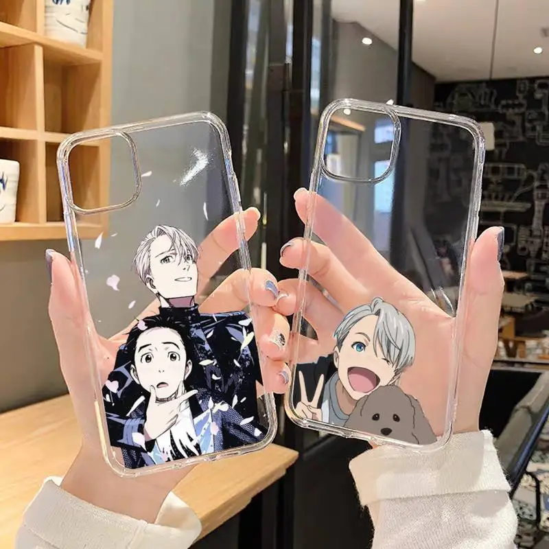 Хит продаж чехол для телефона Yuri on Ice из аниме прозрачный мягкий iphone 5 5s 5c se 6 6s 7 8 11 12