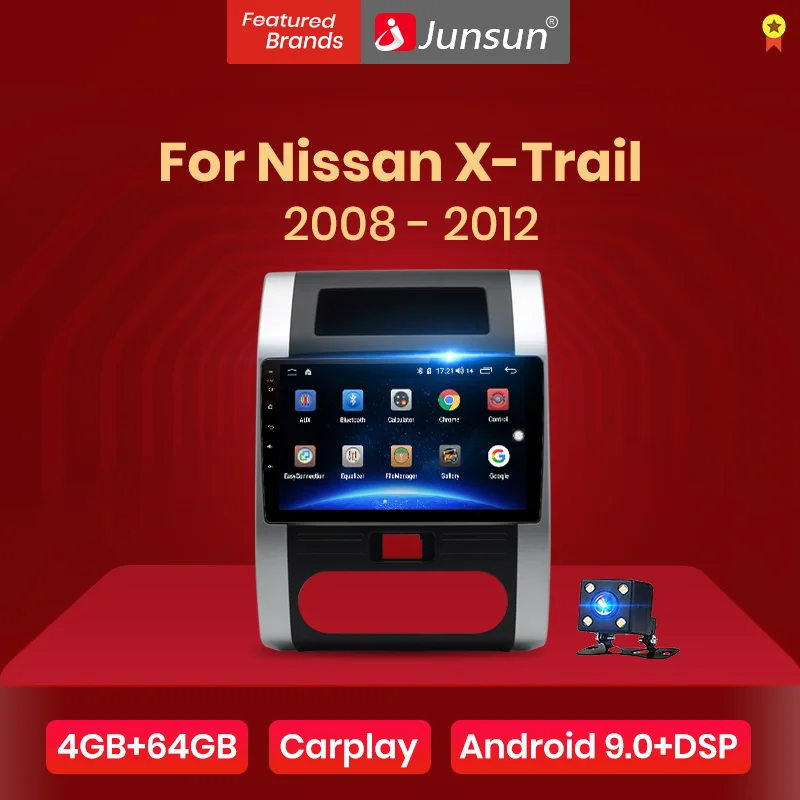 Junsun 4G + 64G CarPlay DSP Android 8 1 автомобильный Радио мультимедийный стерео плеер GPS Navi 2Din