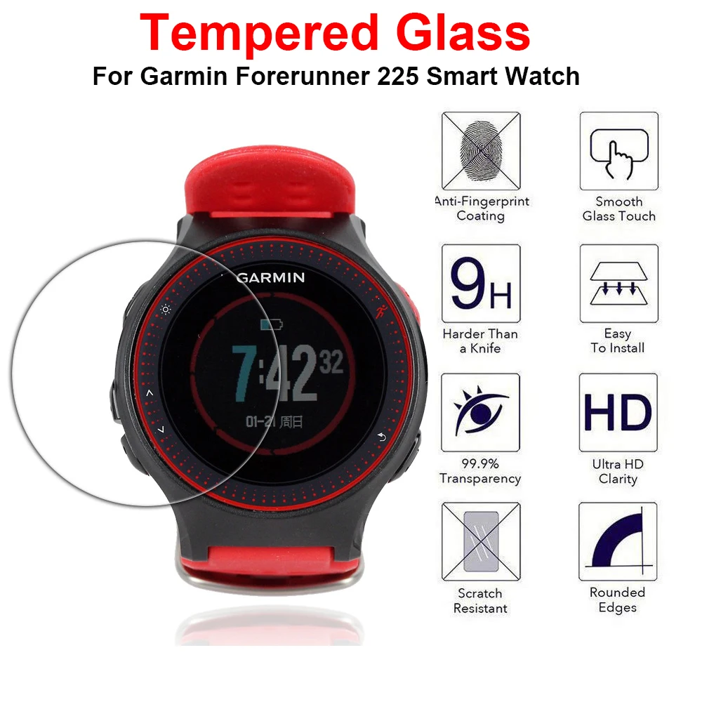 3 шт HD устойчивое к царапинам Закаленное стекло пленка для Garmin Forerunner 225 Смарт часы