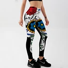 Женские леггинсы для фитнеса Qickitout, спортивная одежда, модные леггинсы с цифровым принтом, женские эластичные леггинсы с эффектом пуш-ап