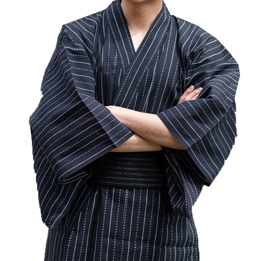

Традиционное кимоно Quimono в японском стиле для мужчин, красивая одежда для сценических танцев в стиле ретро, с длинным рукавом, юката, костюм ...