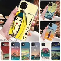 turkey istanbul travel poster phone case for iphone 8 7 6 6s plus x 5s se 2020 xr 11 pro xs max 12 12mini