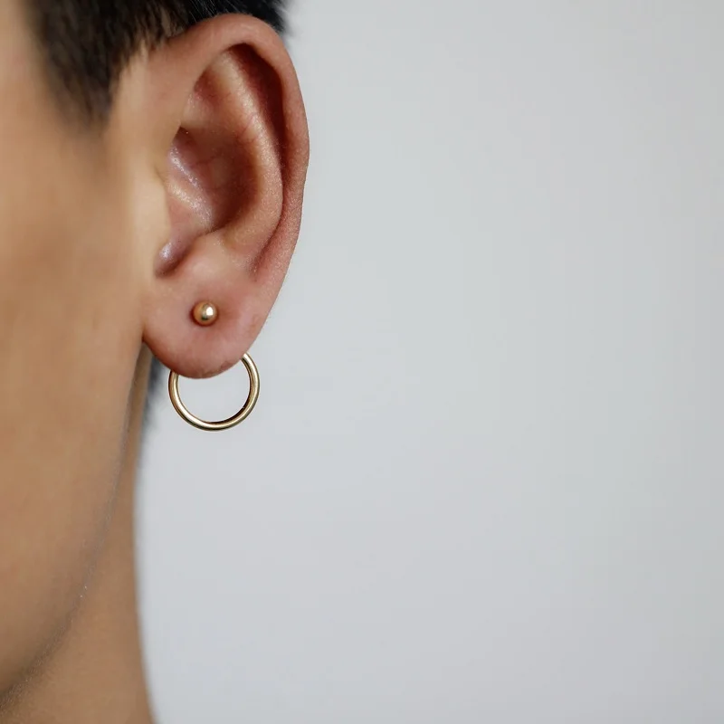 

2020 New Women's Earrings Fashion Simple Geometric Round Metal Gold Color Drop Earrings For Women Stud Jewelry Party Gifts