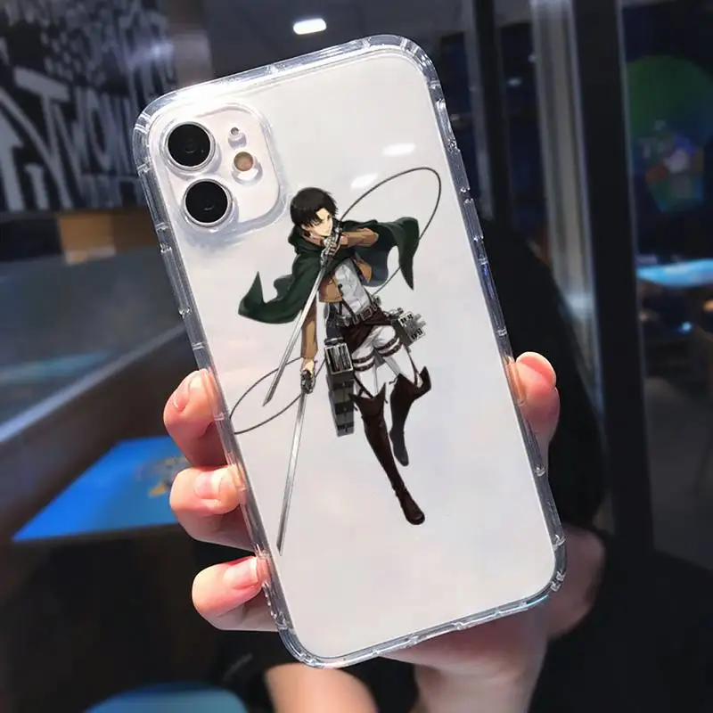 

Attack on titan Phone Case Transparent soft For iphone 5 5s 5c se 6 6s 7 8 11 12 plus mini x xs xr pro max