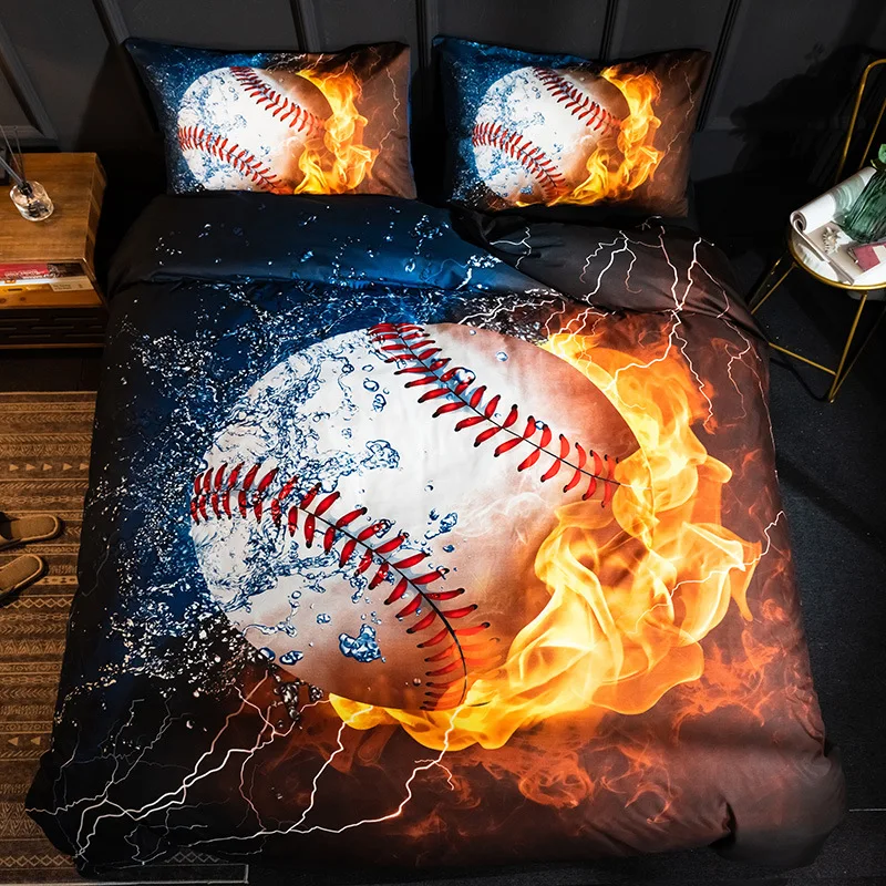 

Hot and Luxury 3D Digital ball Bedding Set,Duvet Cover + Pillowcase,Popular Style 2/3 pcs.(No padding No sheet) bedding
