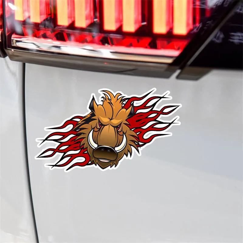 

New Funnyg Frightening Wild Boar Car Sticker Car Decals Vinyl Car Window Scratches PVC 16cm*10cm