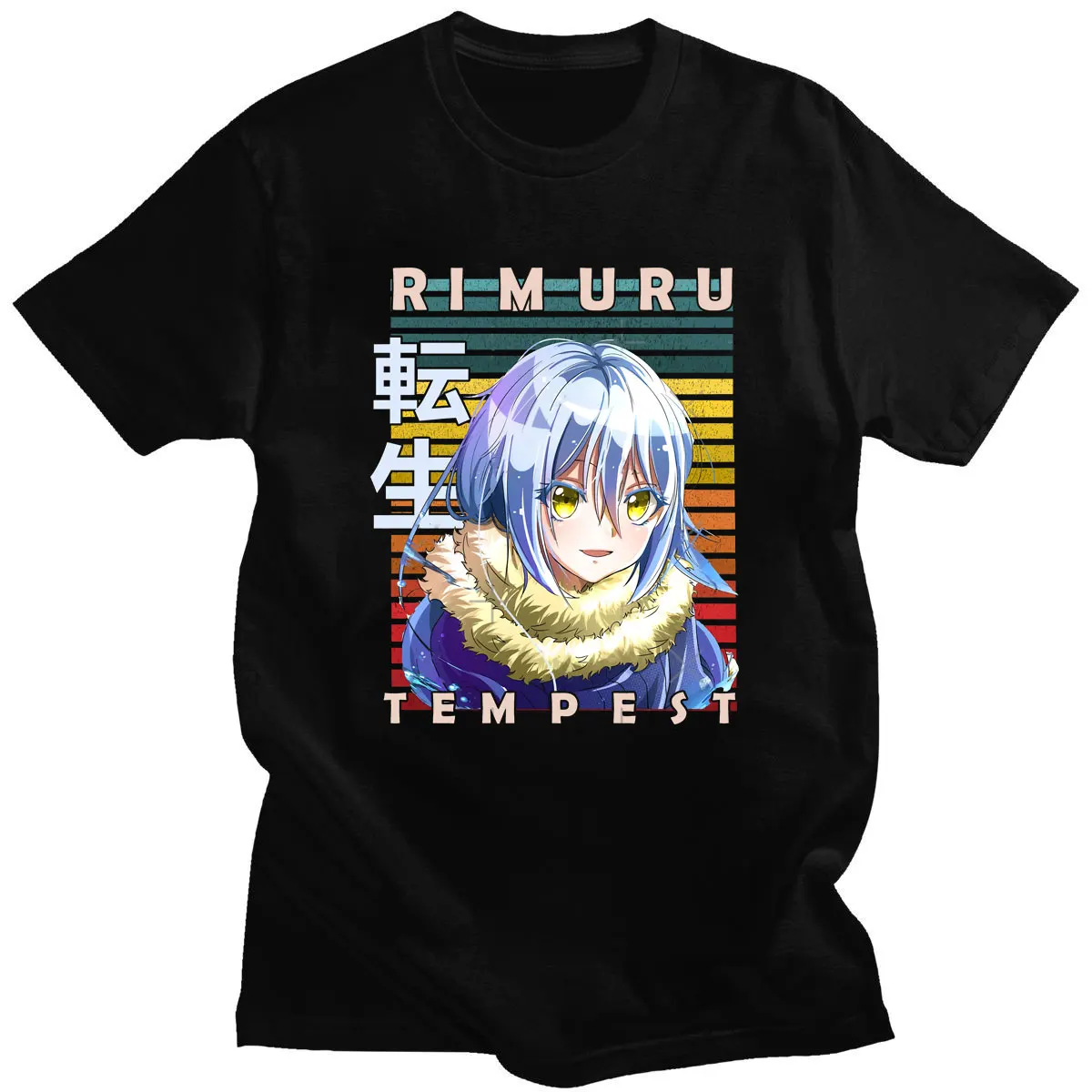 

Unique Tshirt That Time I Got Reincarnated As A Slime Black T Shirt Rimuru Tempest Summer T-shirt Harajuku Men Oversized Costume
