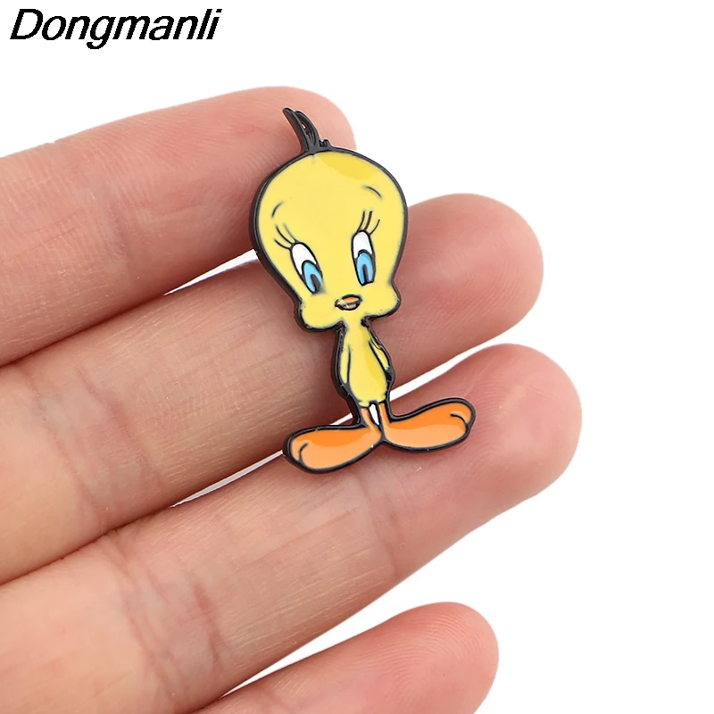 

LB453 Cat and Bird Cartoon Anime Girls Metal Enamel Collar Pin Lapel Badge Jewelry Brooch Kids Gifts Accessories