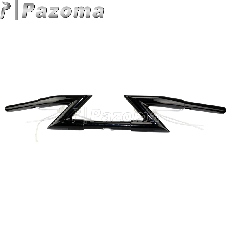Black Матовый черный мотоцикл " Crazy Z бары измельчитель Clubman руль для Harley Honda Kawasaki Suzuki Yamaha Ducati KTM рукоятка - Цвет: Black