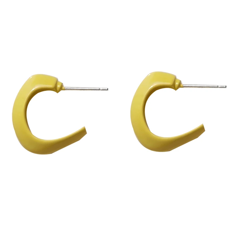 

S925 needle Delicate Jewelry Earrings Hot Sellling Metal Alloy Golden Plating Shiny Blue Yellow Earrings For Girl Lady Gifts