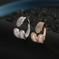 funmode trendy austrian crystal cubic zircon aaa cubic zircon open rings for women wedding accessories anillos gifts fr153