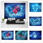 Хакерская технология, информатика, гобелен, искусство, настенный подвесной чехол для дивана, стола, кровати, домашний декор, плакат