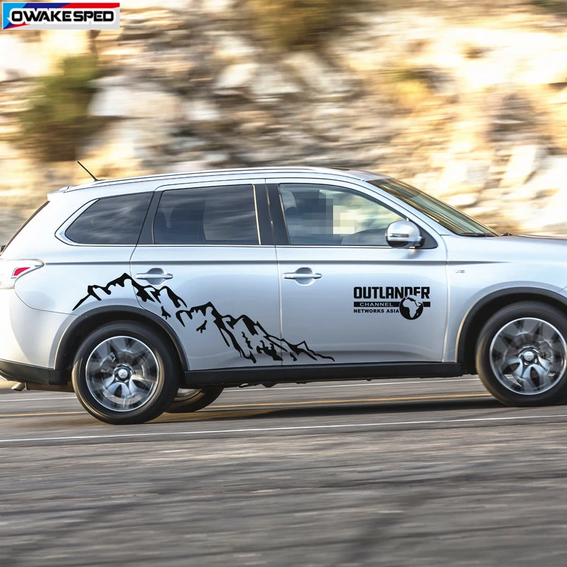 1 комплект виниловые наклейки на заднюю панель автомобиля Mitsubishi Outlander 2008-2019 |