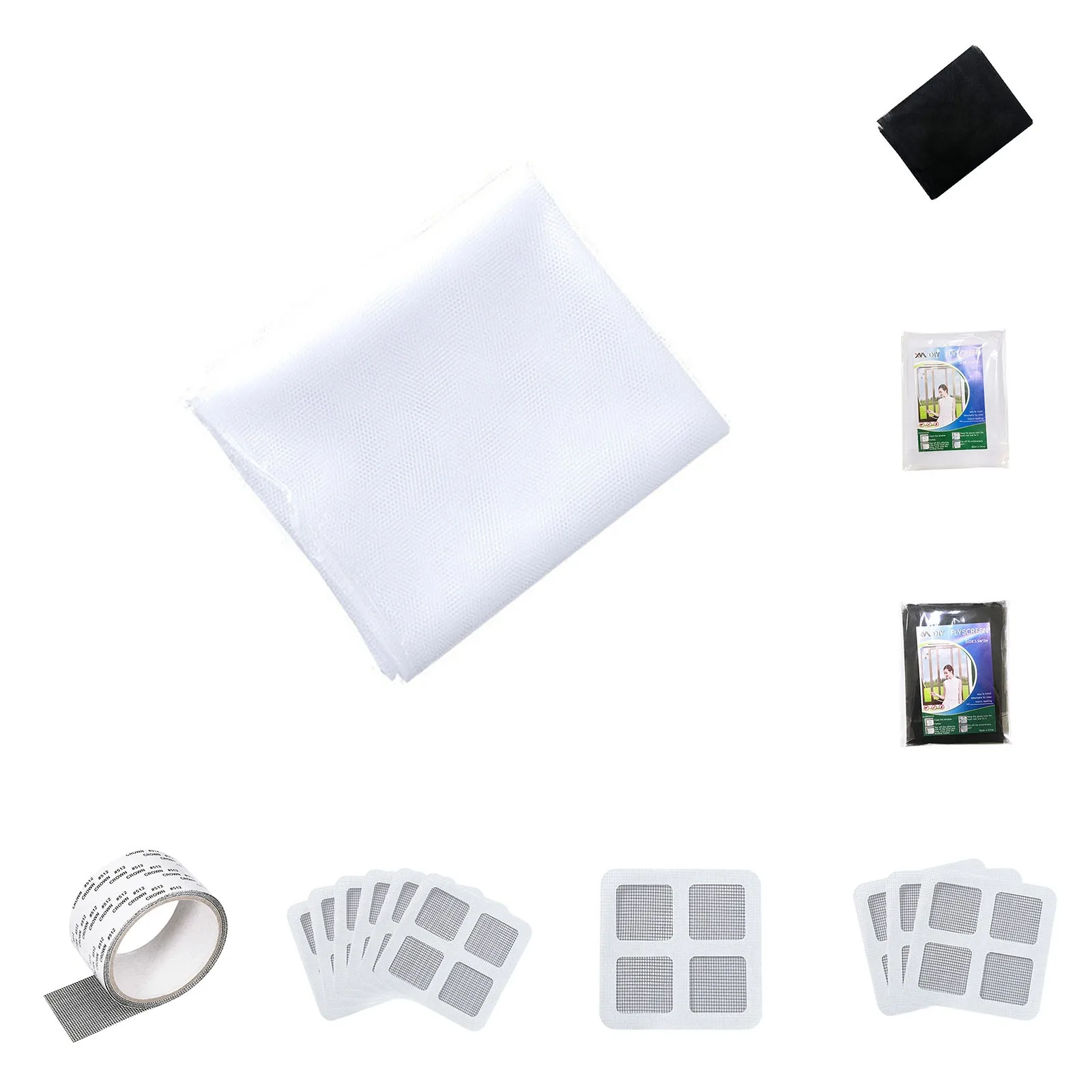 

DIY Can Cut Encrypt Window Screen Home Self-adhesive Simple Practical Convenient Mosquito Acreen Net Invisible With Velcro 1Pc