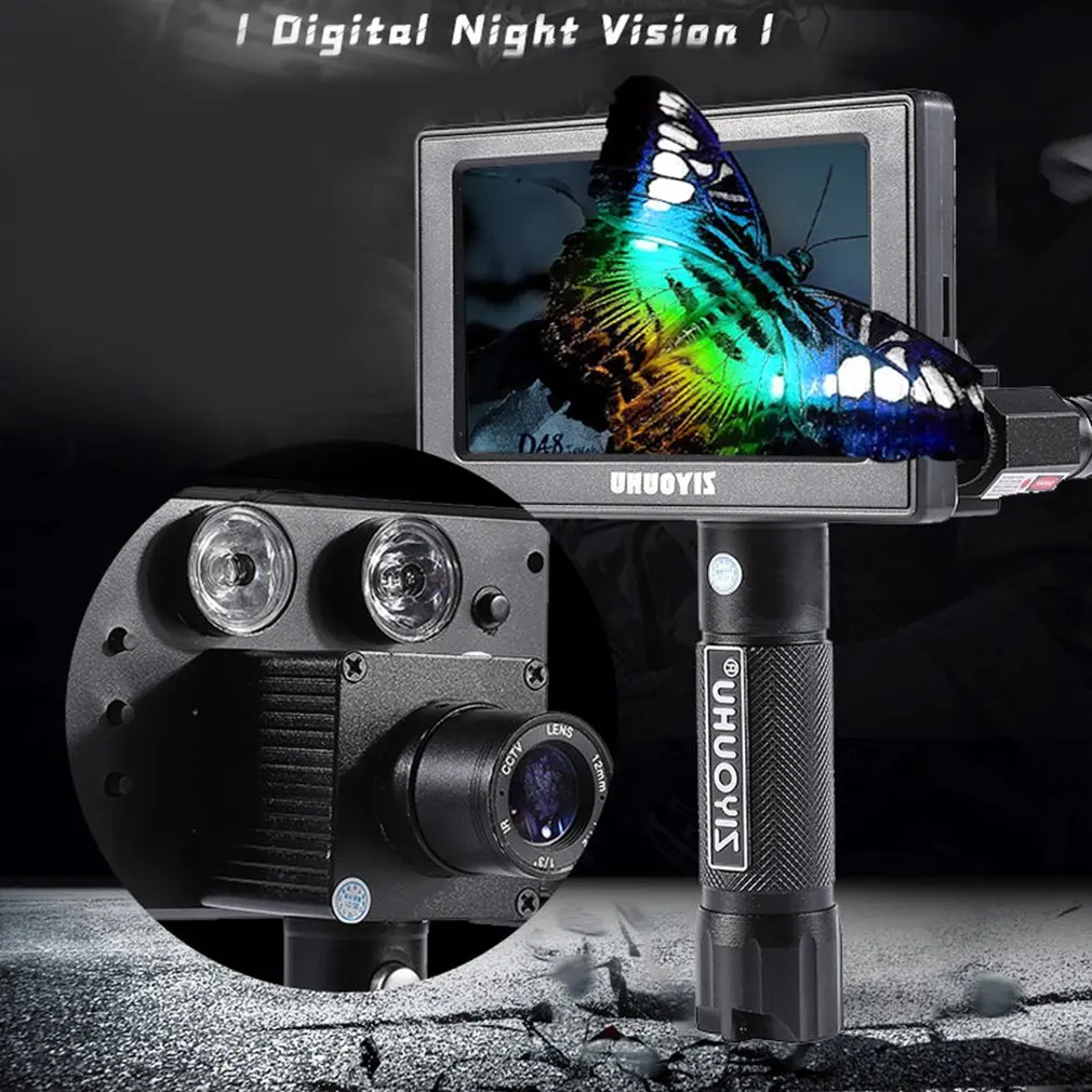 

Ручной Большой светодиодный HD-экран ночного видения 4,3 дюйма с инфракрасным лазерсветильник двойного назначения дневного и ночного видени...