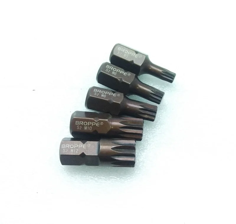 Новинка 5 размеров 1/4 &quotМагнитная насадка звезда отвертка M5 M6 M8 M10 M12 L30 мм S2