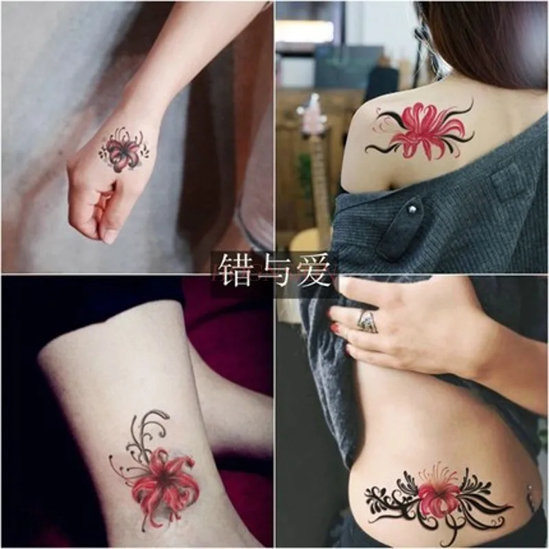 

tattoo sticker Bianhua flower tattoo stickers waterproof female long-lasting simulation small fresh and lovely sexy clavicle