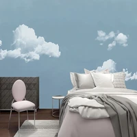 custom mural wallpaper 3d blue sky and white clouds decorative painting living room bedroom modern simple home decor wallpapers