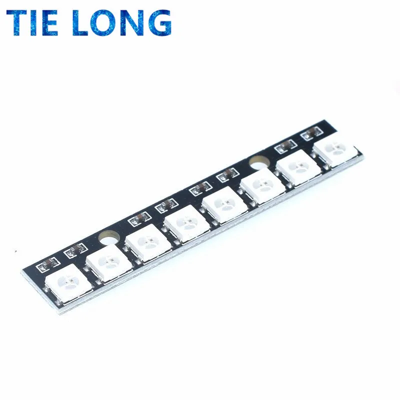 8 бит WS2812 5050 RGB светодиодные лампы Встроенная полноцветная управляемая