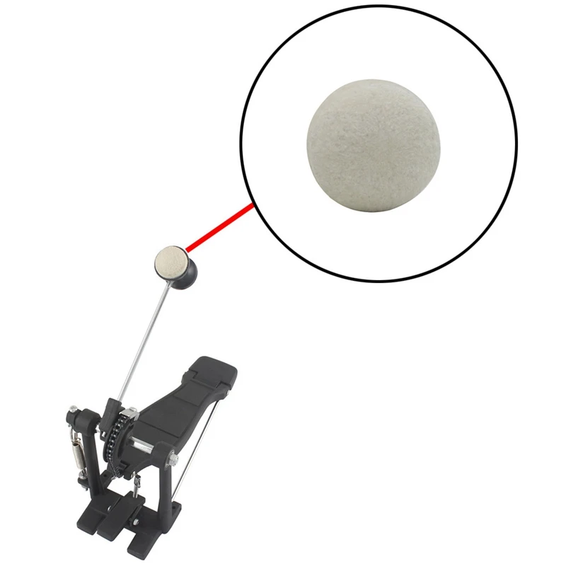 1Pc Bass Drum Beater Pad Felt Pad For Bass Drum Pedal Beater Percussion Instrument Accessories images - 6