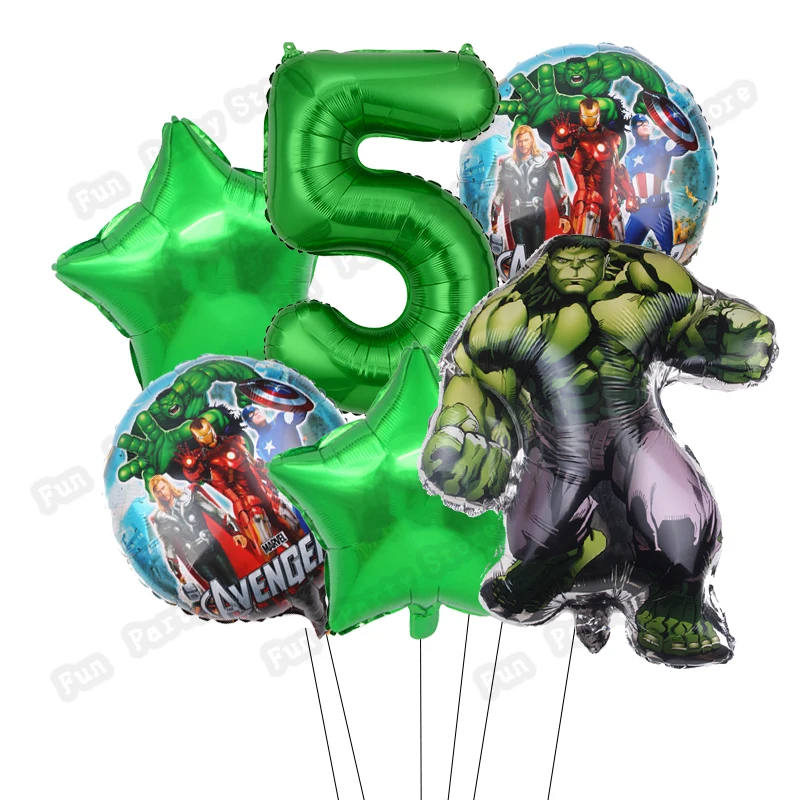 6 шт./лот супергерой Человек-паук Халк воздушный шар украшение для вечеринки в
