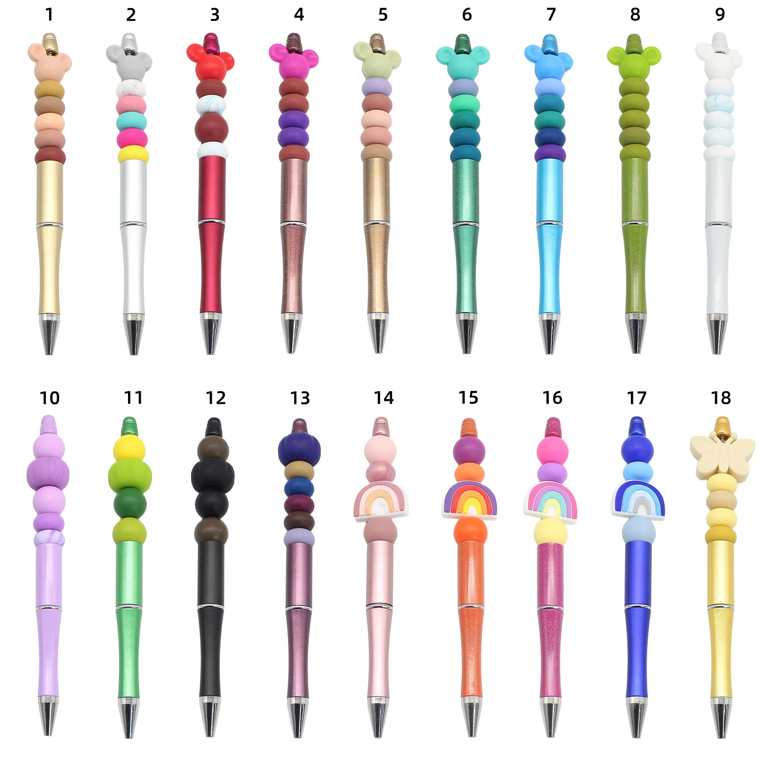 

New DIY Creative Bead Pen with Beads Party Guest Birthday Gift Business Advertising Gift Ballpoint Pen Wedding Gifts for Guests