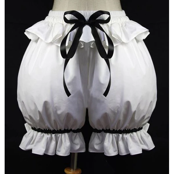 

white Gothic lolita punk bloomers Cotton pants Have a bowknot Custom-made[G586]