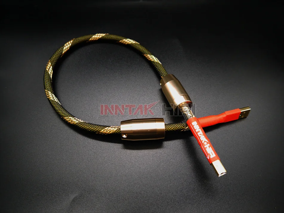 1pcs High Grade Silver-plated copper Type A-B HiFi AUDIO USB Cable For DAC PC / 0.5M-5M |