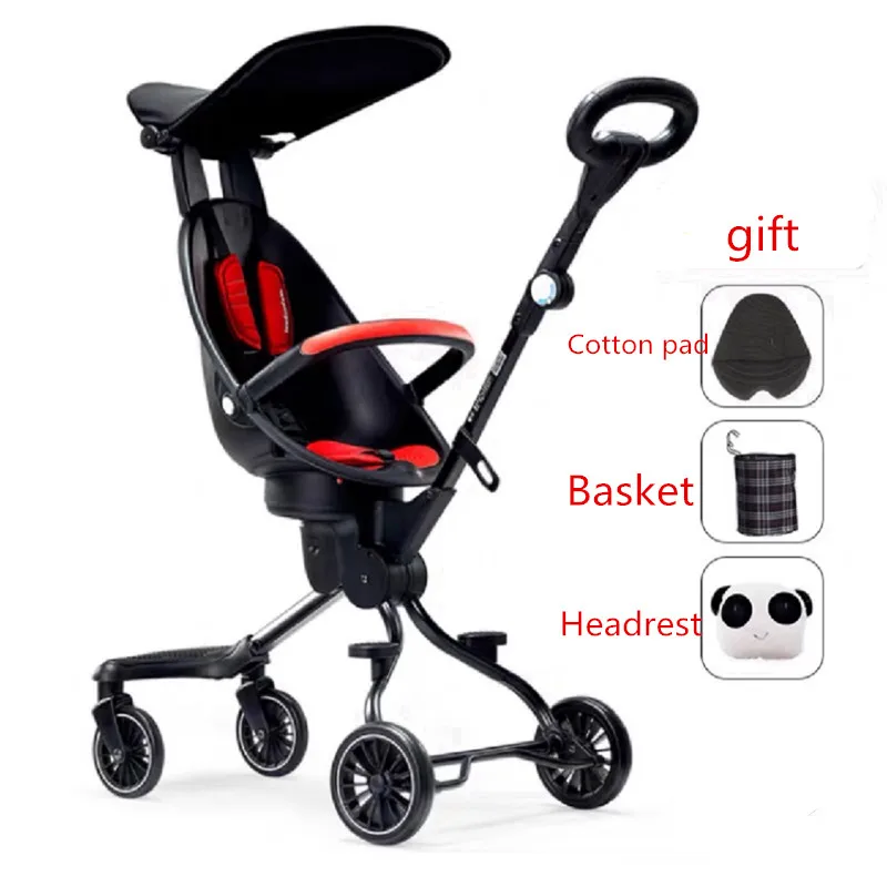 Baby stroller bidirectional foldable lightweight high landscape four-wheeled baby child stroller anti-rollover walking baby arti